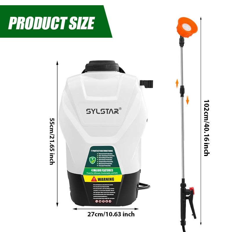 Backpack Sprayer 4 Gallon Battery Powered Garden Sprayer Electric Sprayer Works with Makita 18V Battery
