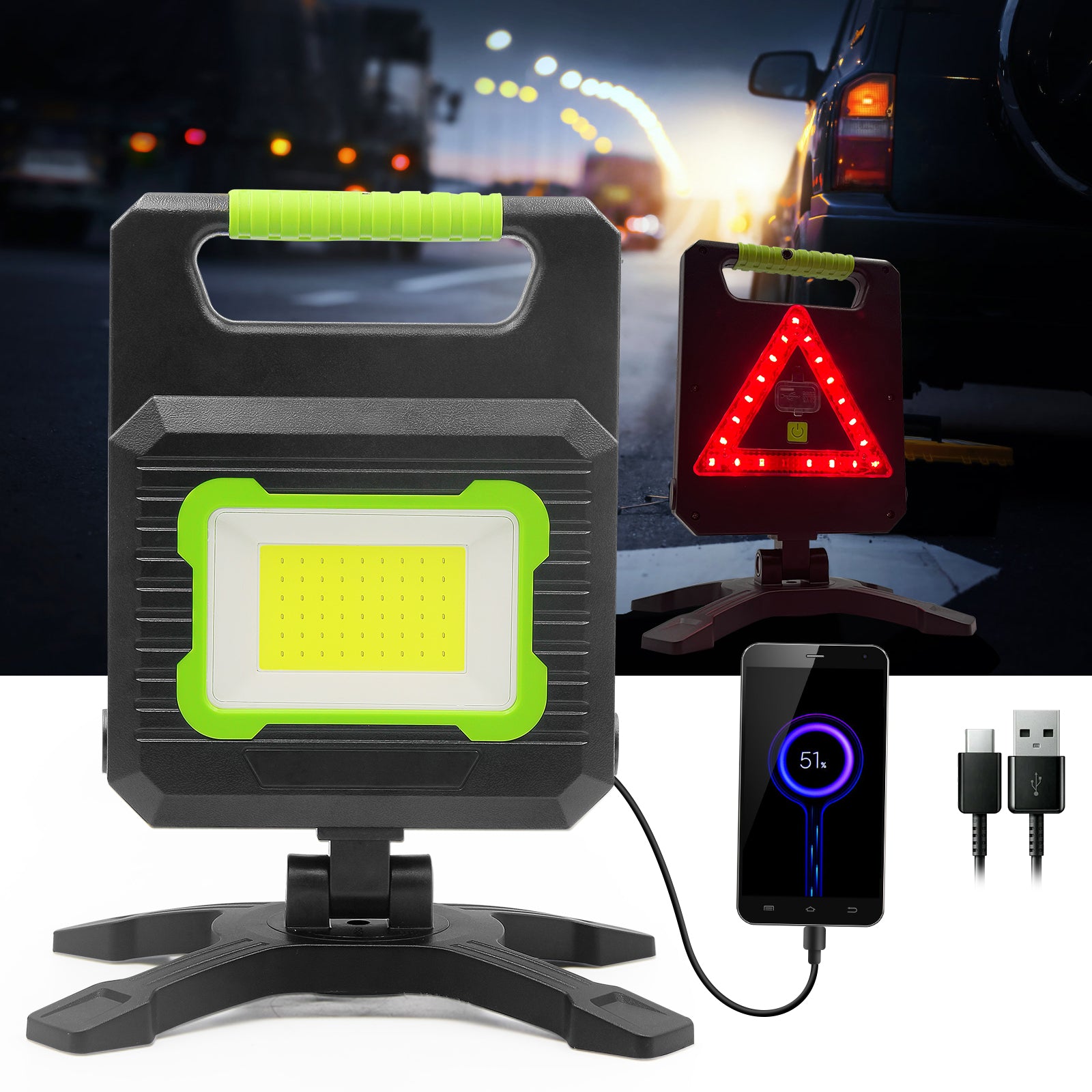 25W COB LED Rechargeable Work Light