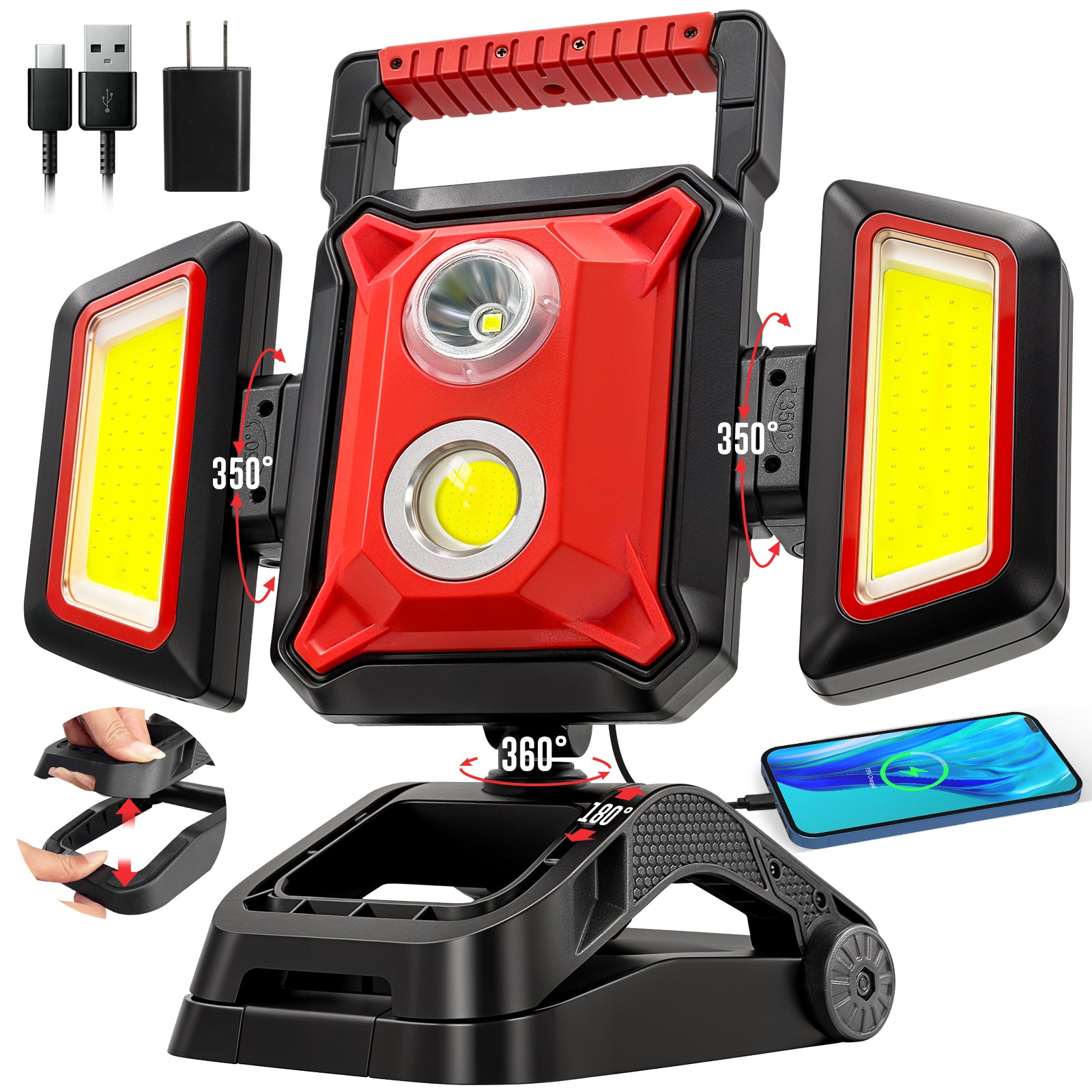 SYLSTAR 40W Rechargeable Work Light 4000LM Magnetic Work Light with F Sylstar lighting
