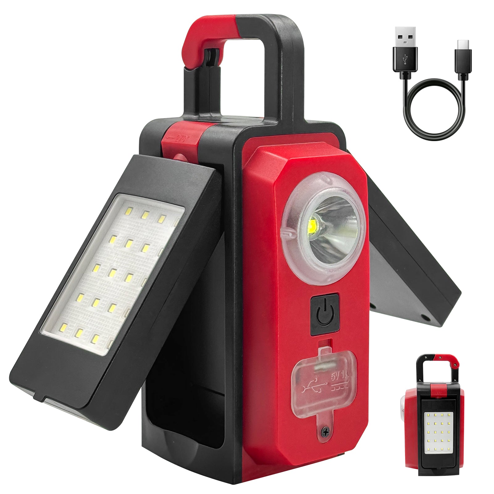 39W 3500LM Adjustable Rechargeable LED Work Light