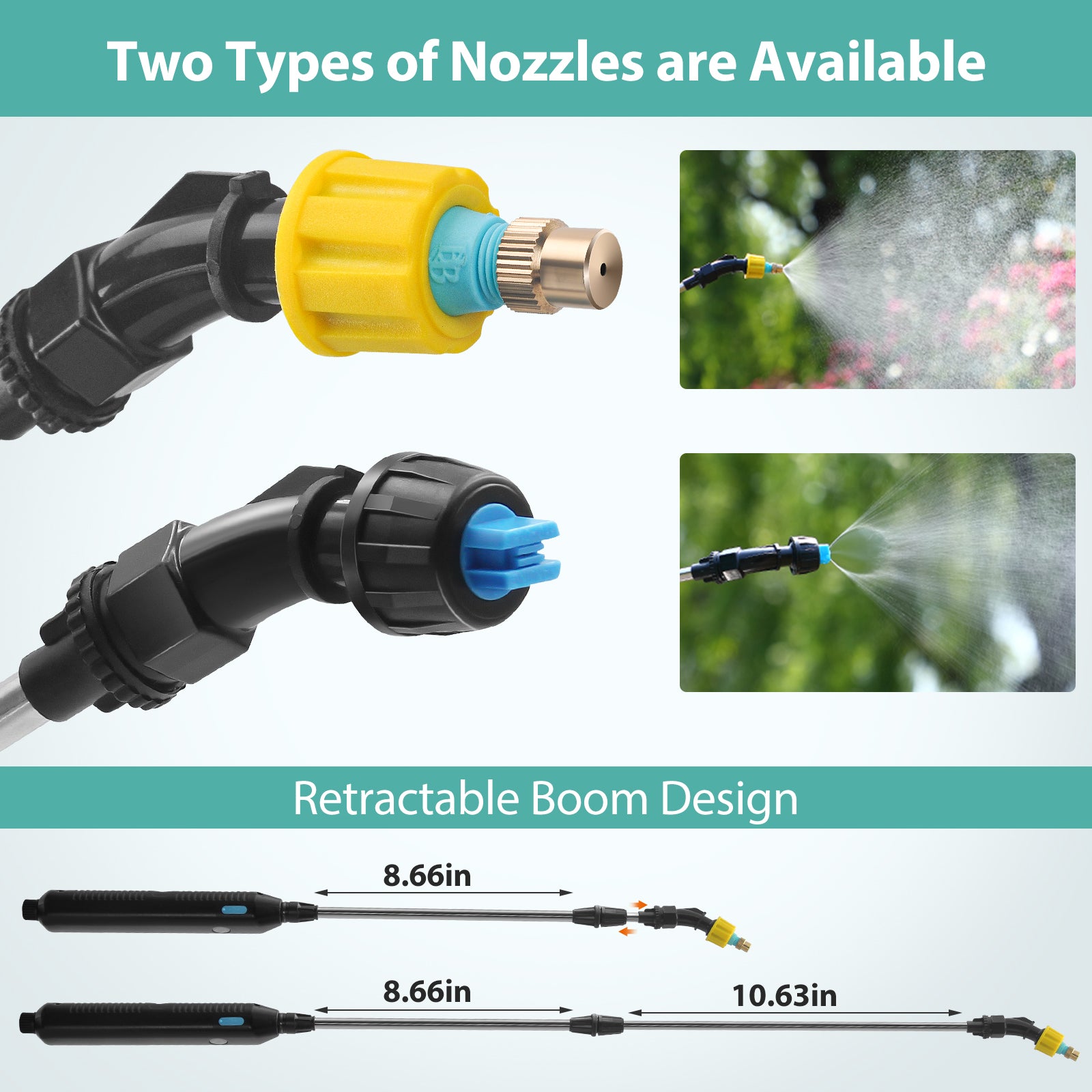 1.35 Gallon/5L Battery Powered Sprayer Portable Garden Sprayer