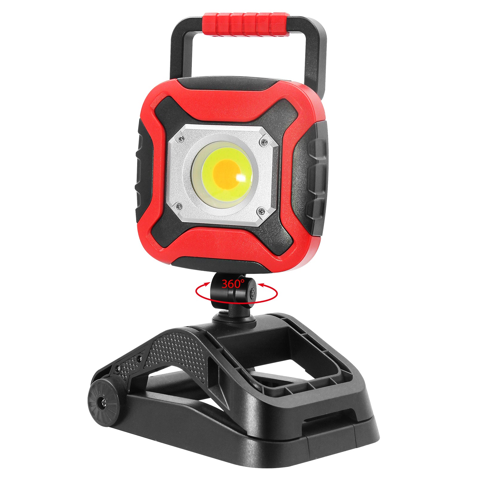 Rechargeable COB Work Light with 20W 1500LM Adjustable Brightness Magnetic Clamp Base and Power Bank