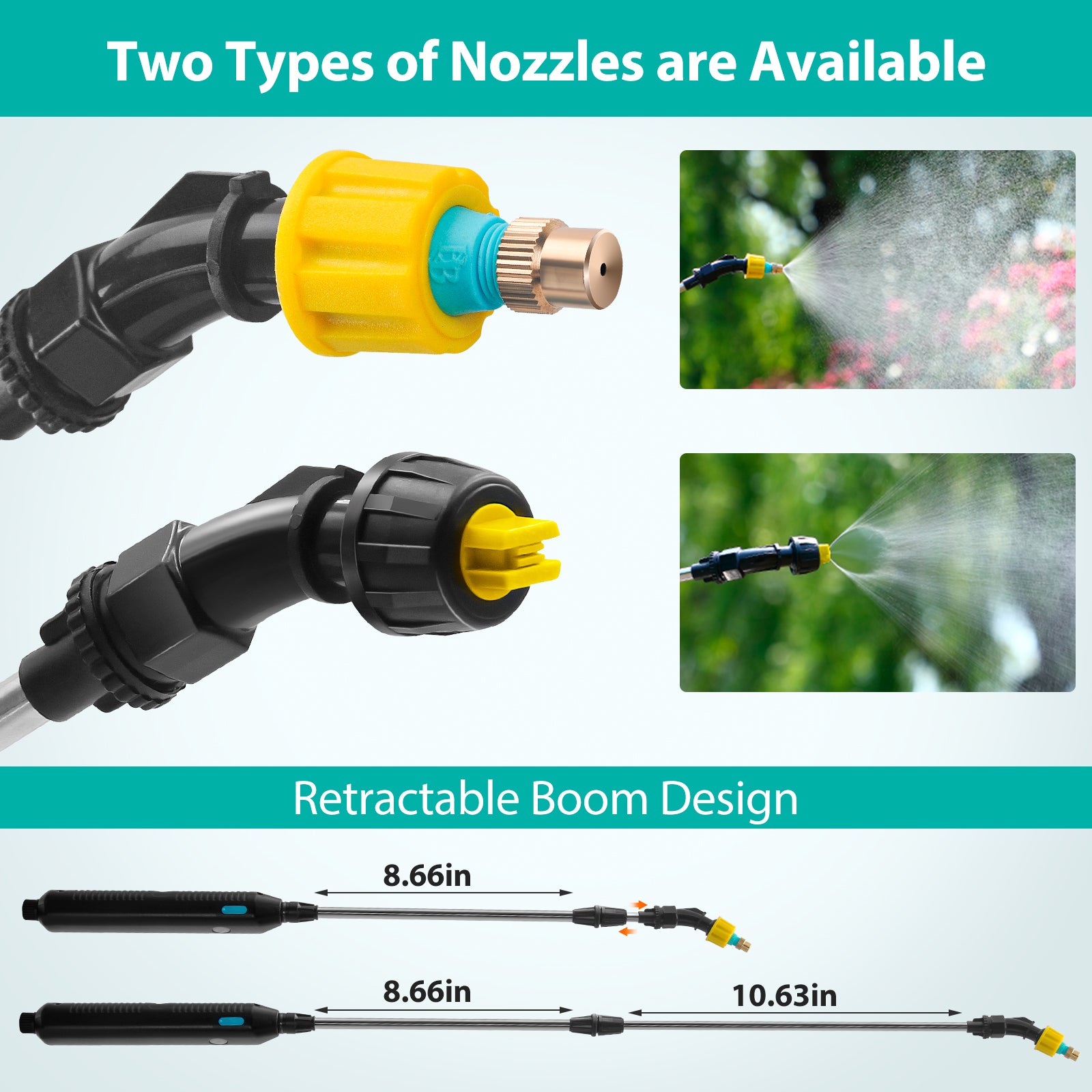 1.35 Gallon/5L Battery Powered Sprayer Portable Garden Sprayer