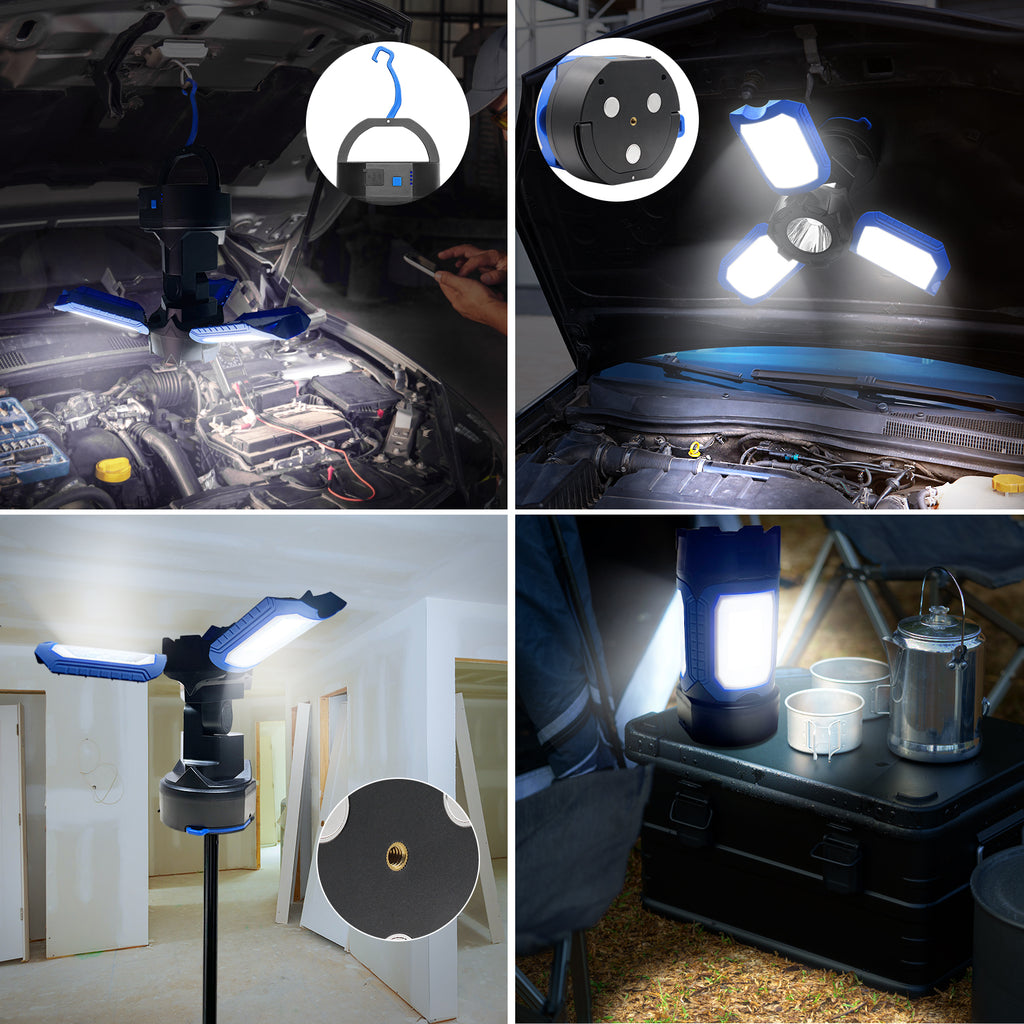 50W 5000LM Portable Three Head LED Work Light
