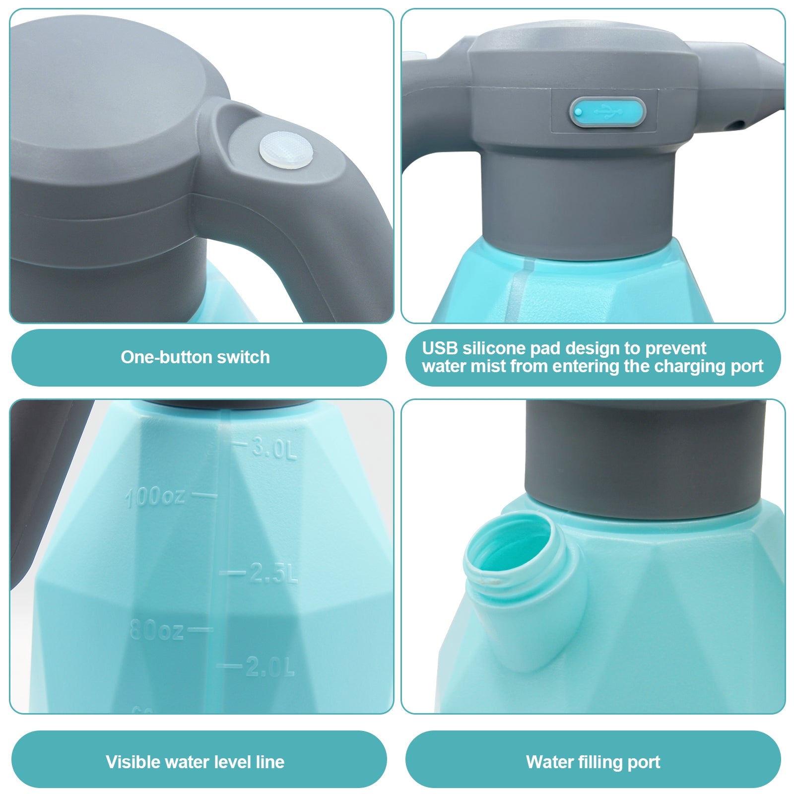 2L Rechargeable Electric Sprayer Bottle