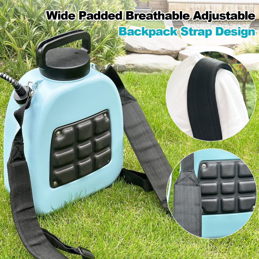 Battery Powered Sprayer 3.2 Gallon, Battery Backpack Sprayer with USB Rechargeable Handle, 5 Mist Nozzles, 32" Telescopic Wand, Electric Back Pack Sprayer for Yard, Lawn and Garden