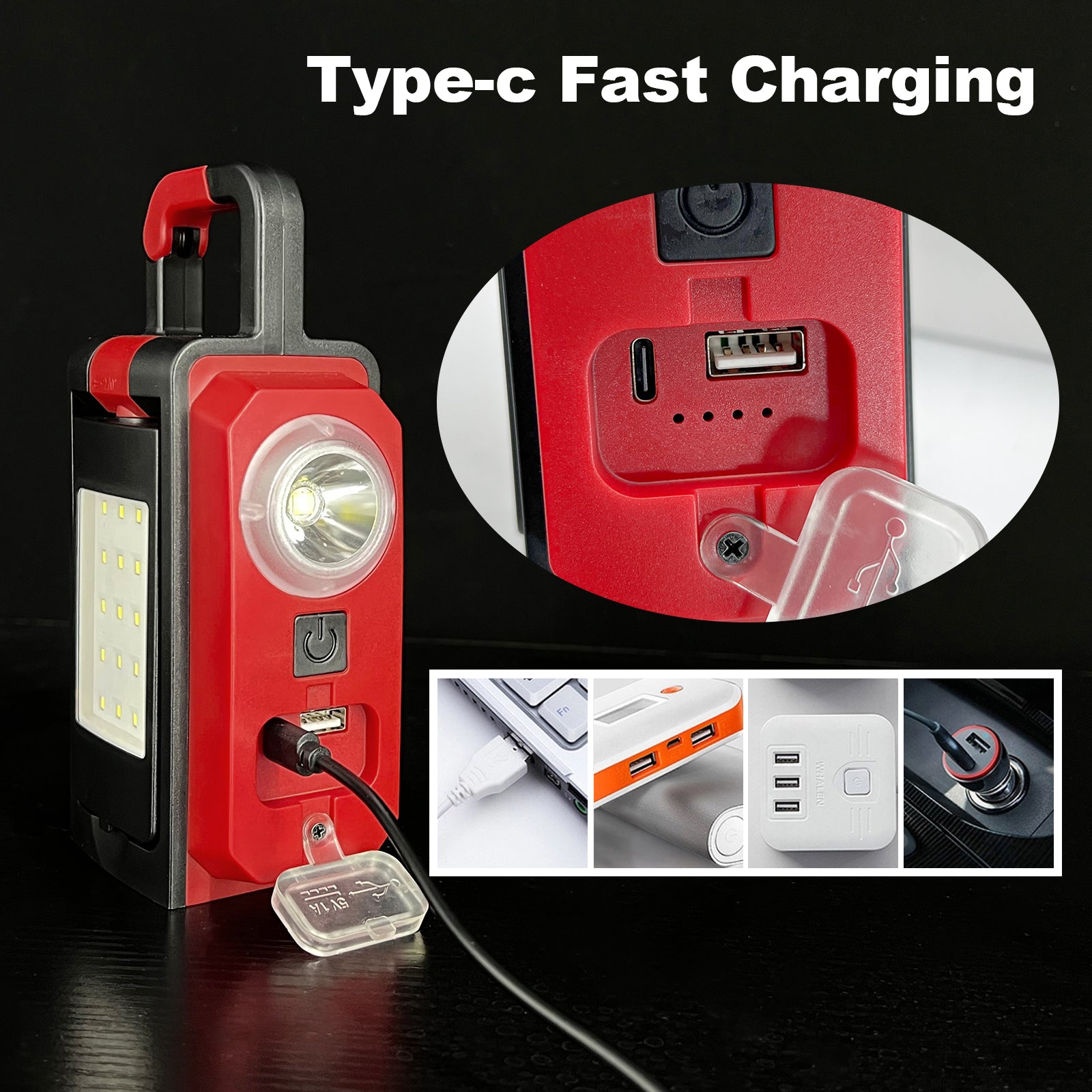 39W 3500LM Adjustable Rechargeable LED Work Light