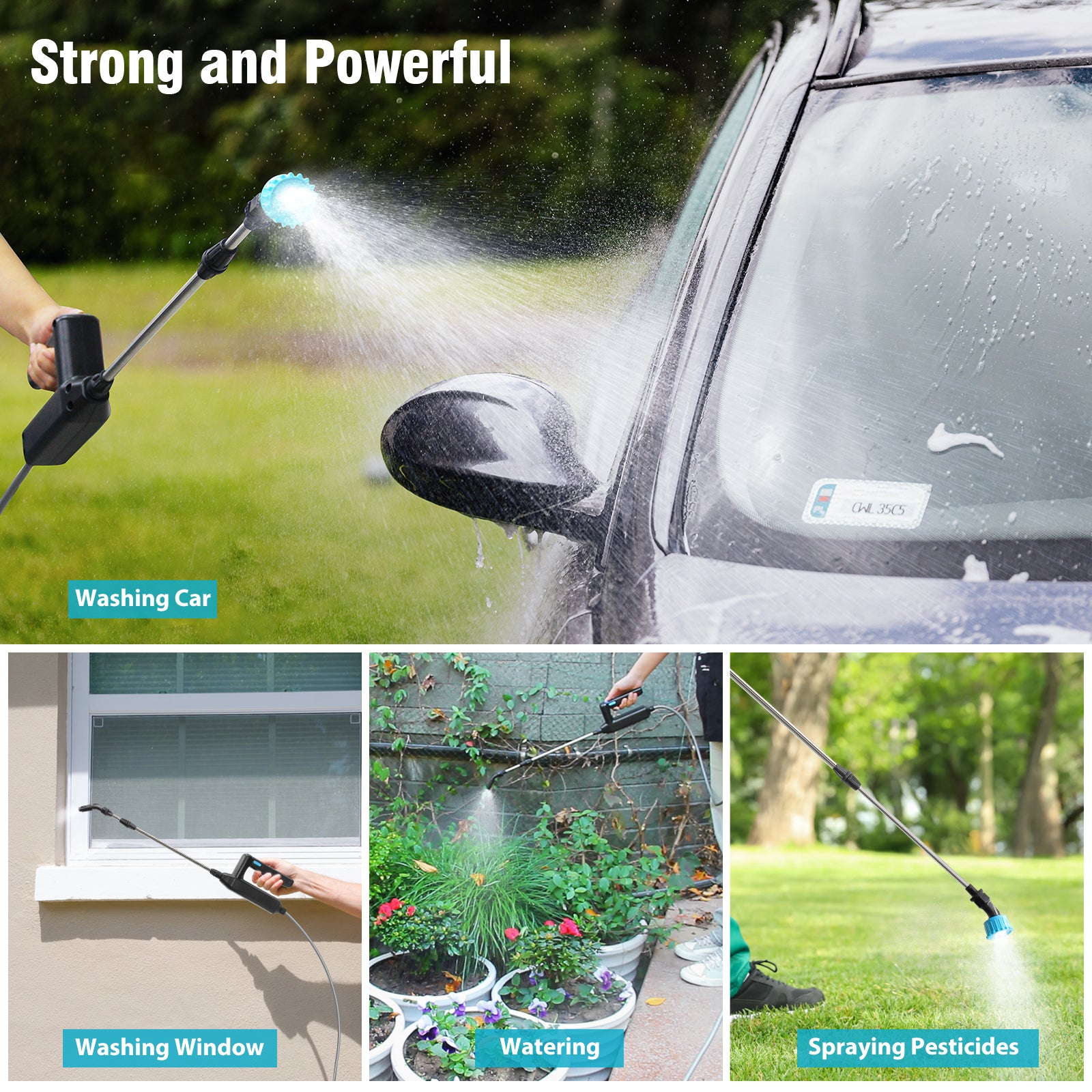 Battery Powered Sprayer Wand for Garden Spraying Sylstar lighting