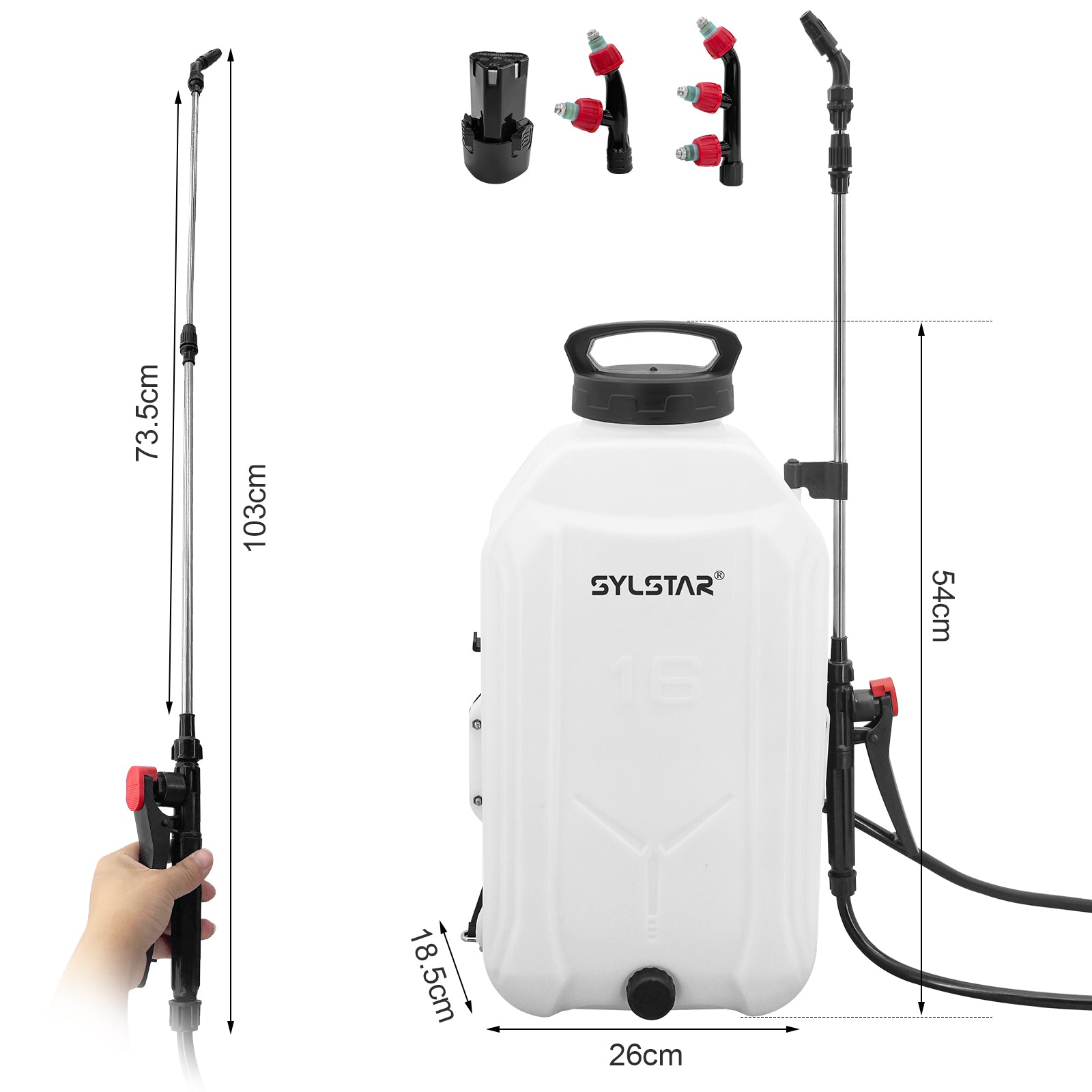 12L/16L Adjustable Battery Electric Automatic Sprayer