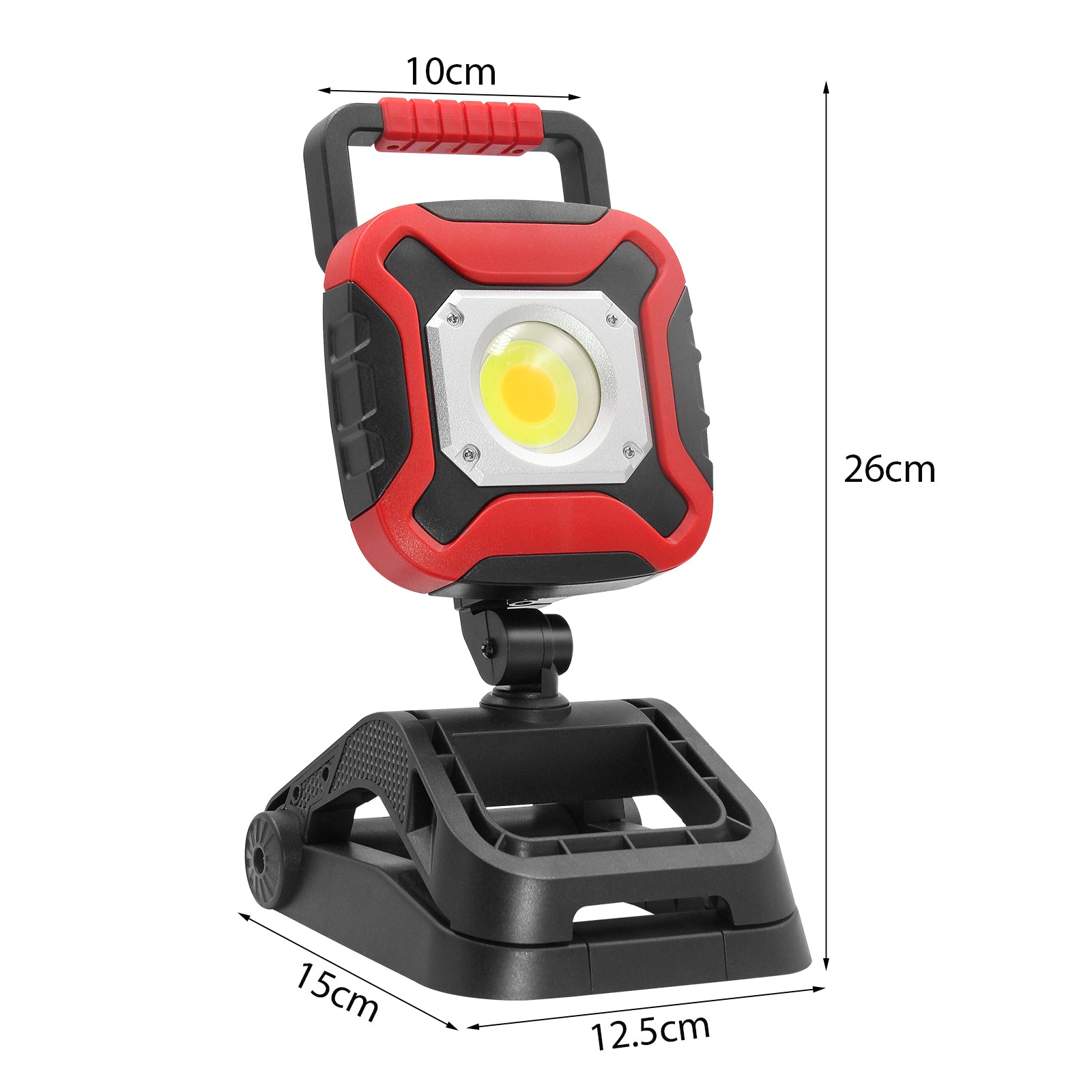 Rechargeable COB Work Light with 20W 1500LM Adjustable Brightness Magnetic Clamp Base and Power Bank