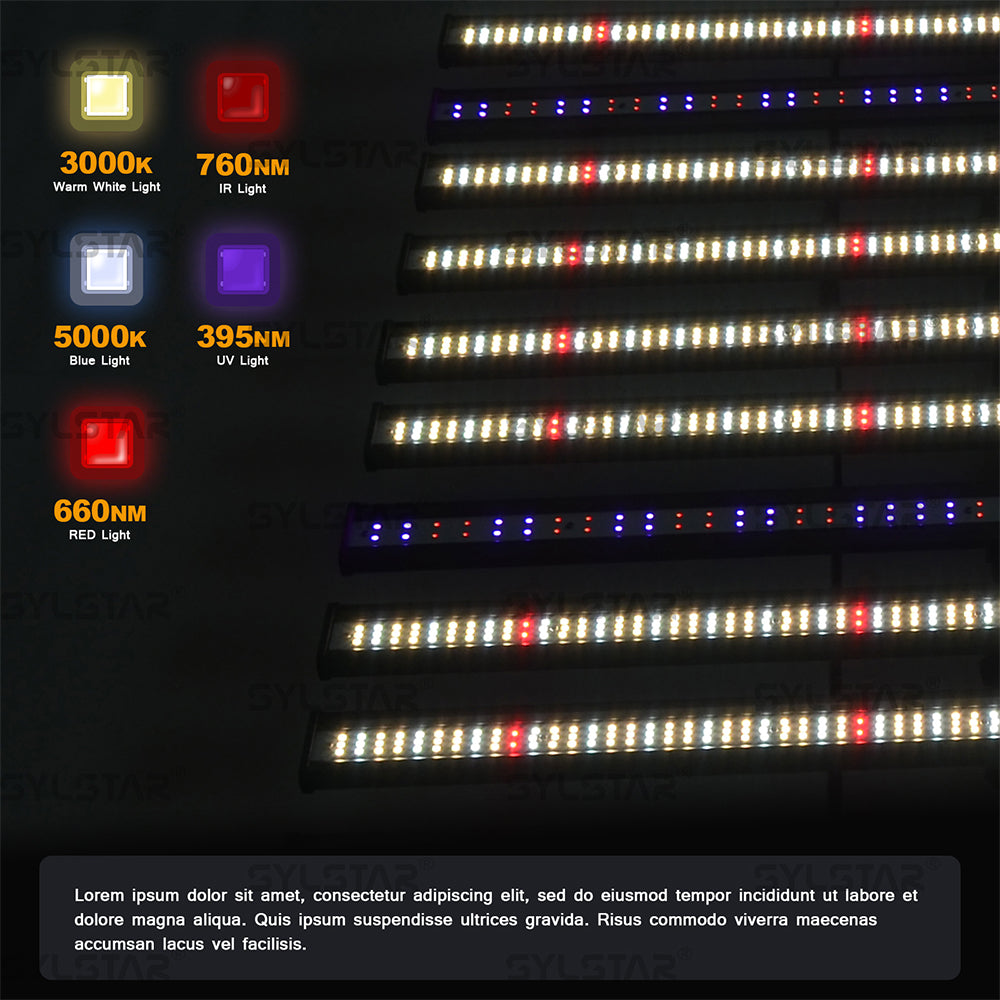 Spiderplus 1060W 12bars 860W 10bars LED Grow Light with Full spectrum Samsung LM281b, UV+IR
