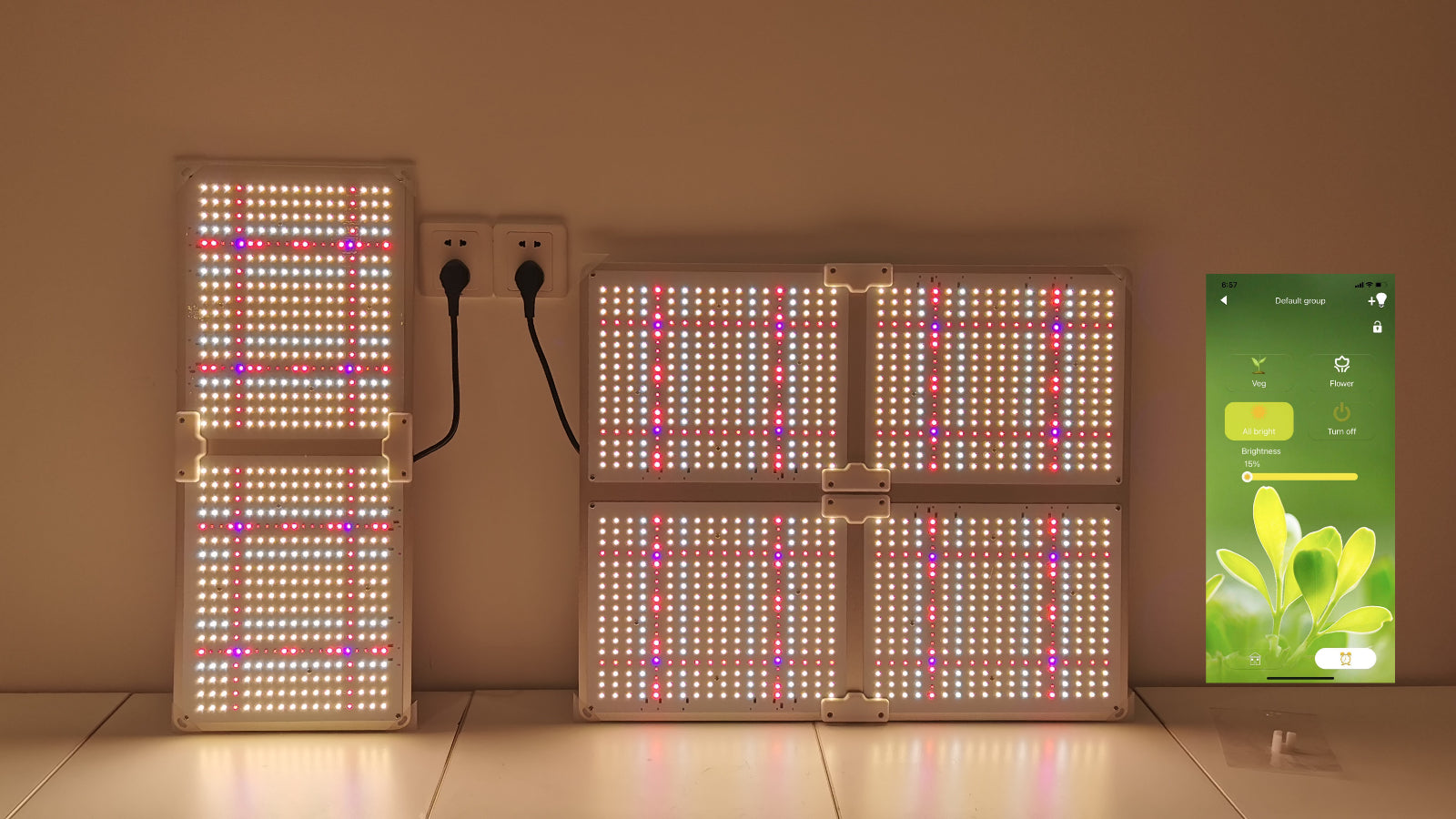 US STOCK LED Panel Grow Light GL1000a Pro with APP Control Samsung LM301b Diodes & MeanWell Driver, Sunlike Full Spectrum for Hydroponic Indoor Plants