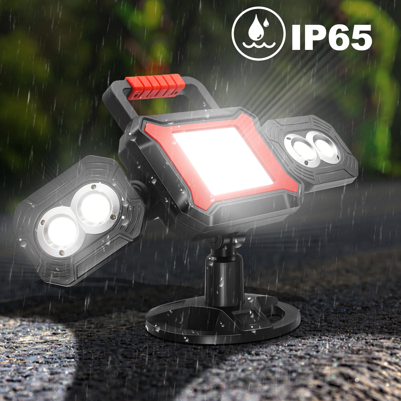 80W Rechargeable Work Light 8000LM with Replacement 21V 2.0Ah Battery 